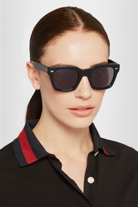 Square frame sunglasses in black 